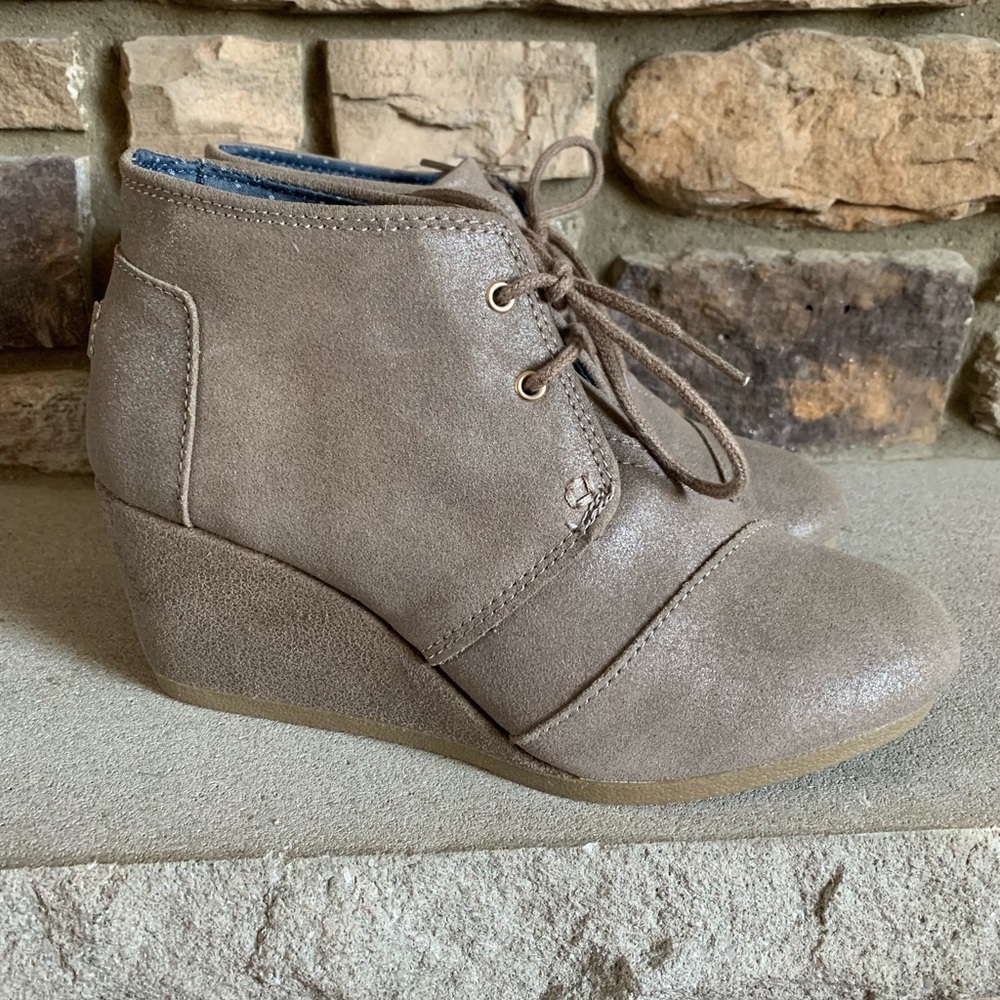 TOMS Kala Suede Wedge Booties